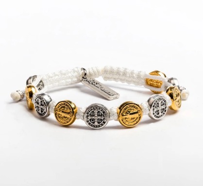 Benedictine Blessing Bracelet – White | Rome Inspirations
